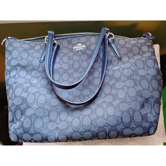 Coach Canvas Leather Shoulder Bag Kelsey Handbag - Picture 9 of 11